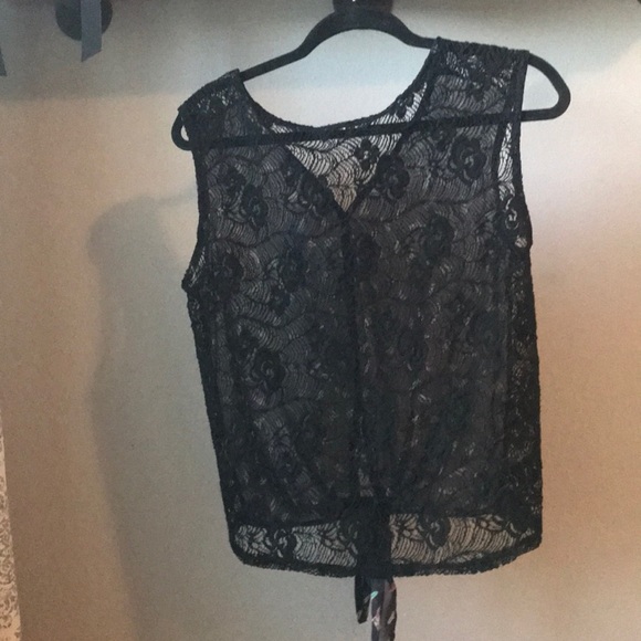 Sheer Tank with Unique Detail. Only worn once! - Picture 2 of 3